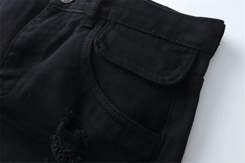 Темные иконы рваные джинсы мужские облегающие джинсовые штаны хип-хоп джинсовые брюки мужские брюки уличная одежда