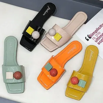 

Female Shoes Summer Clogs Woman Womens Slippers Outdoor Low Luxury Slides 2020 Soft Beach Designer Rome Basic Rubber PU Casual