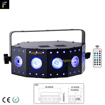 

With 0.2wx30pcs RGB SMD Dynamic Strobe Effect LED Hybrid Effect Part Disco Stage Light and 5x8w RGBW Five Light Eyes Color Wash