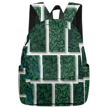 

Summer Green Tropical Plants Simple New Fashion Backpack Casual Travel Simple Backpack Men and Women Backpack