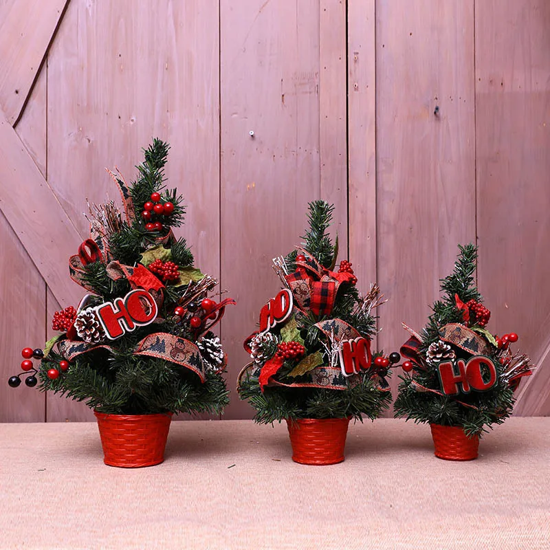 Mini Christmas tree PVC simulation 30cm40cm50cm Christmas tree indoor home decoration 2020 New Year festival party supplies