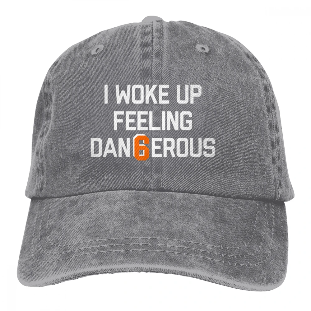 I Woke Up Feeling Dangerous Casquette черные унисекс Мужские Женские джинсовые бейсболка с ремешком кепки Регулируемая шляпа для гольфа папа