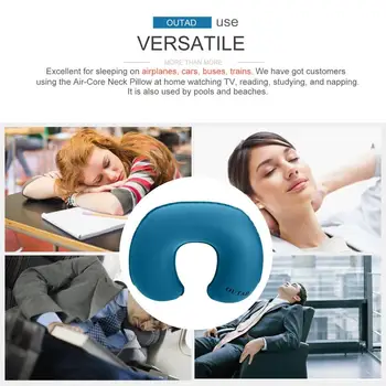 

OUTAD Ultralight TPU Ergonomic Neck Concave Inflatable Air Pillow U-Shaped for Outdoor Camping Travel Bus Car Train Airplane