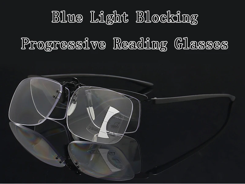 Клип на синий свет блокирующие прогрессивные очки для чтения для женщин и мужчин смотрите рядом с дальними зажимами линзы для пресбиопии очки+ 1,0~+ 2,5 N5