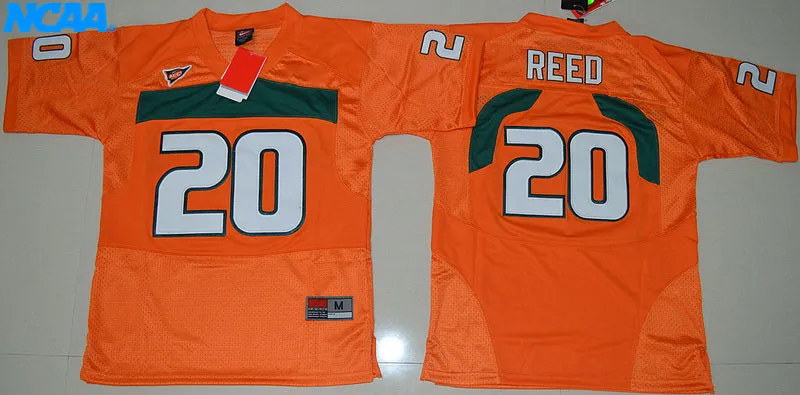 Новое поступление высокое качество Ed Reed футболка колледжа спортивные майки#20 Рид Баскетбол Джерси S-XL