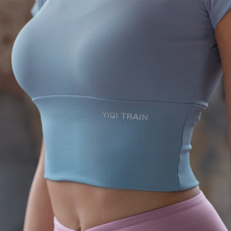 Спортивная одежда для женщин укороченный топ тренажерного зала спортивный с