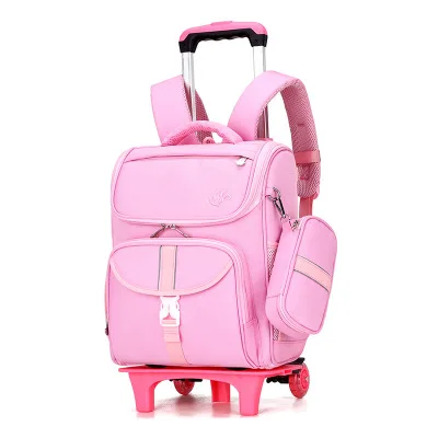 2 wheels Школьная сумка для студентов, рюкзак на колесиках для детей 6-11 лет, школьный рюкзак на колесиках, Детский рюкзак на колесиках - Цвет: 2 wheels