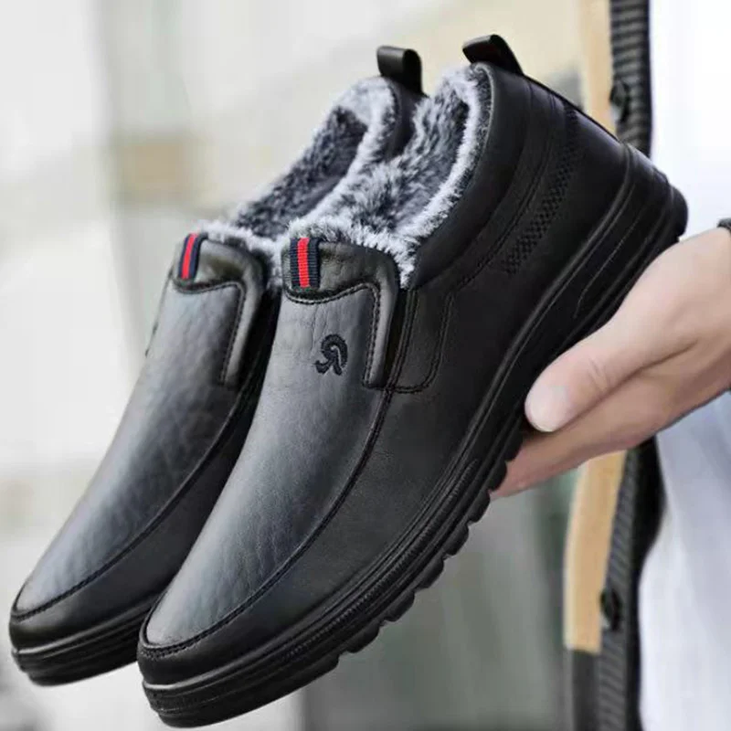 Men Boots High Quality Ankle Boots Men Lightweight Casual Shoes Winter Warm Fur Working Shoes Male Outdoor Zapatos De Hombre