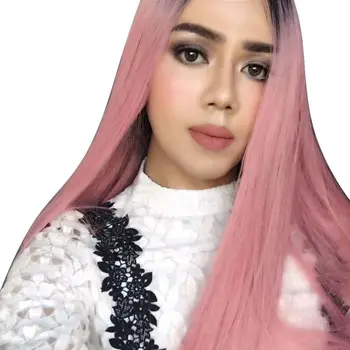 

Gradient Wig Straight Hair Wigs No Bangs Shoulder Length Middle Part Long Straight Hair WigsWigs For Black Women Beauty