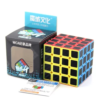 

MOYU Professional Carbon Fiber 4x4x4 Magic Cube Speed Puzzle 4x4 Cube Educational Toys Gift cubo magico 58mm