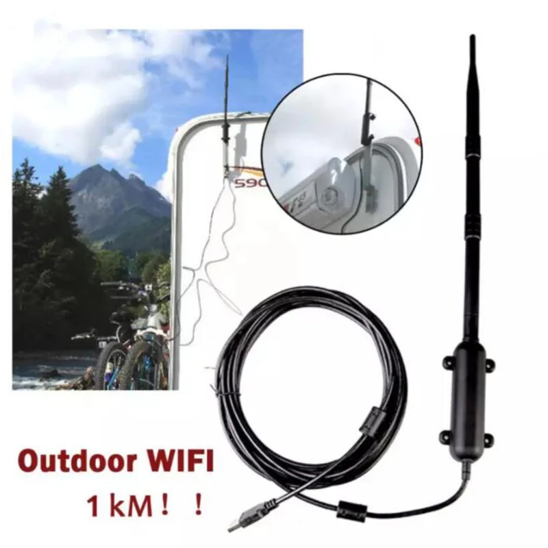 1000-1500 м высокомощный уличный Wi-Fi USB адаптер антенна 802.11b/G/N усилитель сигнала 2 0