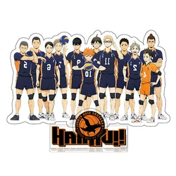 Figuras de acción del Anime Haikyuu Hinata Kageyama Tsukishima Sugawara, figuras acrílicas de la familia, juguetes de soporte, regalo de decoración