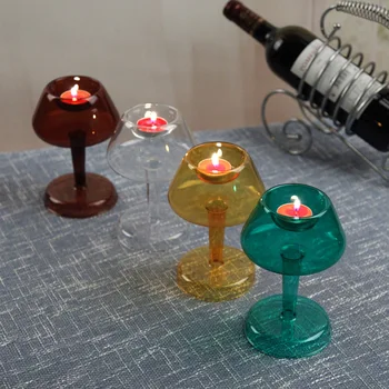 

House Decor Candle Holders Glass Cups Creative Nordic Large Nordic Garden Retro Wedding Romantic Candelero Home Decor BY50CH