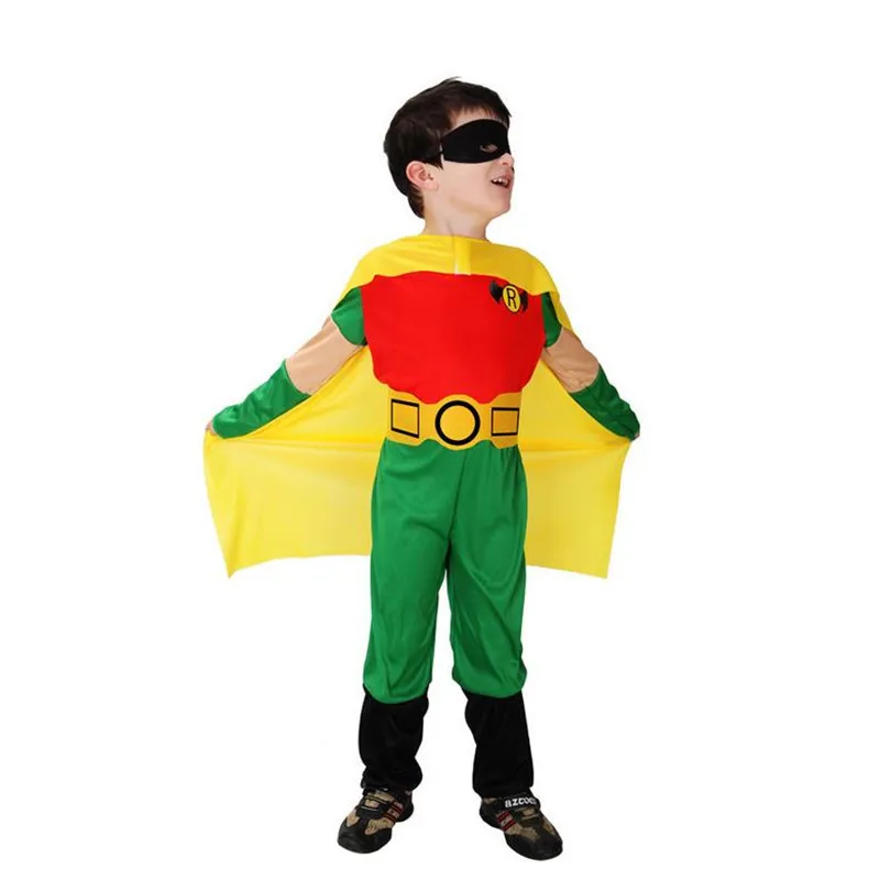 Young Justice Teen Titan Бэтмен Тим Дрейк Робин из фильма персонаж Хэллоуин Косплей Костюм мышцы Комбинезоны Боди