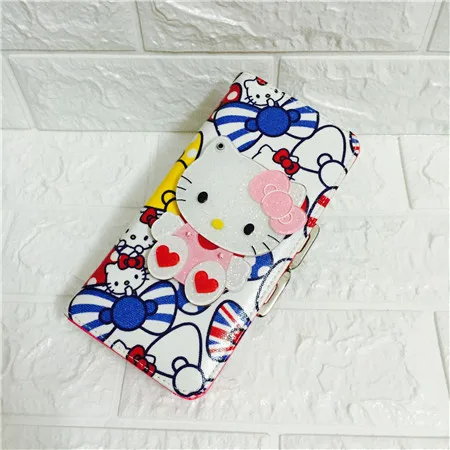 Оранжевый Модный женский короткий кошелек с рисунком HELLO KITTY, милый персональный Детский кошелек, цветная женская кожаная сумка высокого качества - Цвет: Оранжевый