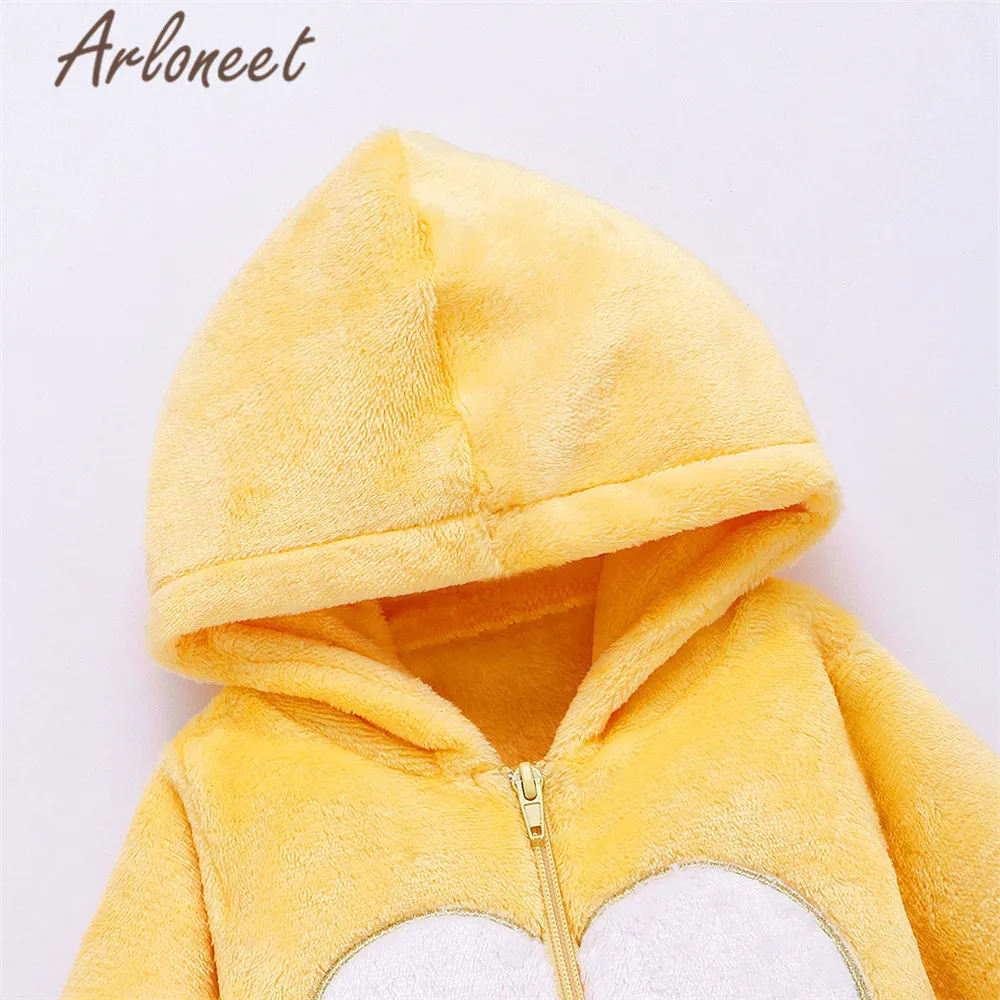 ARLONEET пальто с героями мультфильмов; Комбинезон для маленьких мальчиков; зимний комбинезон на молнии с сердечками для маленьких девочек; комбинезон; пальто с капюшоном; одежда; комбинезон; Bebe Menina