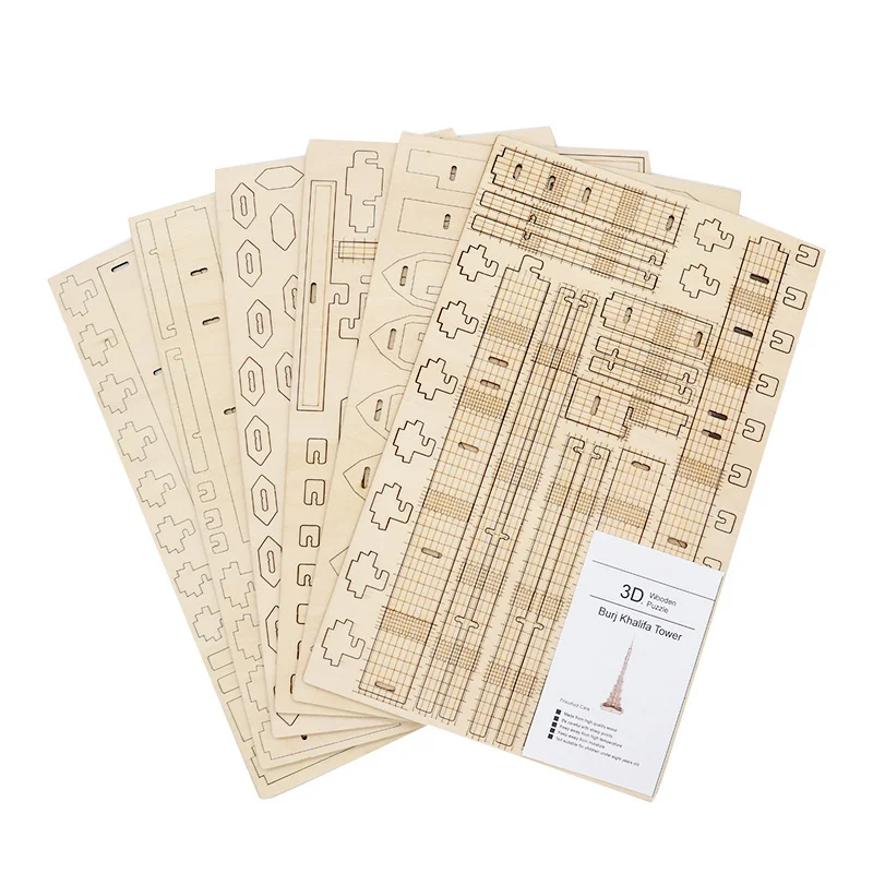 Carboard 3D Paper Building Puzzle Model Toys World Souvenir De La Tour Hotel Arabia for Kids 2