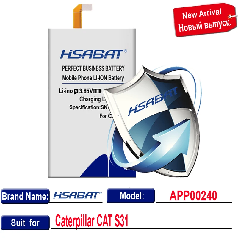 HSABAT 0 Cycle 4500mAh APP00240 Battery for Caterpillar CAT S31 CatS31 High Quality Mobile Phone Replacement Accumulator