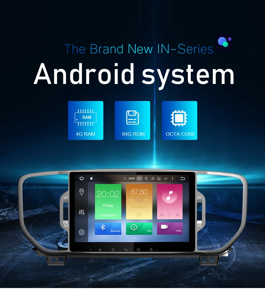 Top Android 9.0 Car Radio DVD Player For Kia Sportage 2016 2017 2018 Audio GPS Multimedia Navigation WIFI Bluetooth Video Stereo 0 Top Android 9.0 Car Radio DVD Player For Kia Sportage 2016 2017 2018 Audio GPS Multimedia Navigation WIFI Bluetooth Video Stereo 0