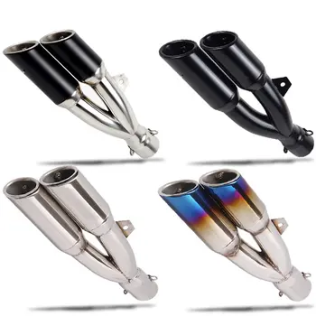

Universal Stainelss Steel Motorcycle Exhaust Muffler With Moveable DB Killer For CB400 CBR600 1000 YZF FZ400 Z750 YZF600 BN600