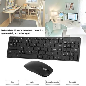 

2.4GHz Wireless Keyboard Mouse Combo Set Ultra-slim Silent for Laptop PC Mini Home Wireless Ultra Thin Keyboard Mouse Set