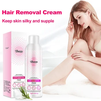 

Painless Hair Removal Cream Mousse Spray Foam Bikini Hand Leg Depilatory Cream Smooth Skin Hair Removing Tools for Women and Men