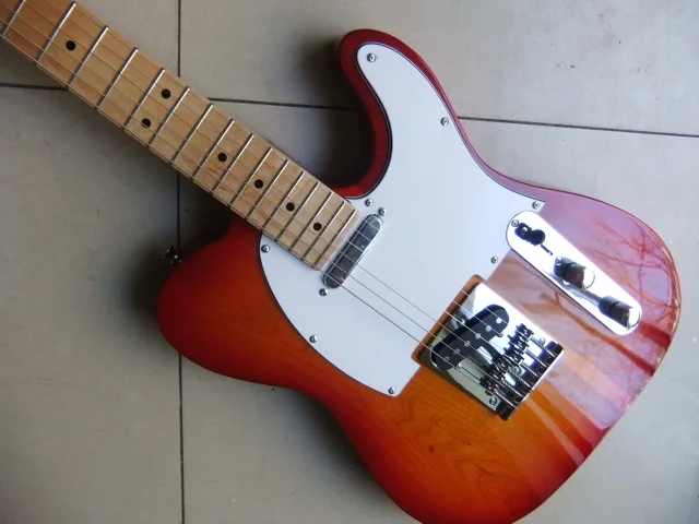 Новая 6 струнная электрогитара тел модель лучшее качество в вишне Sunburst 110318