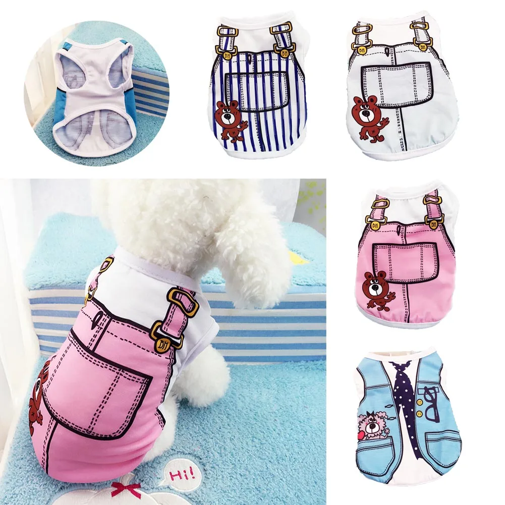 Жилет для домашних питомцев С мультяшным рисунком на весну и лето одежда собак