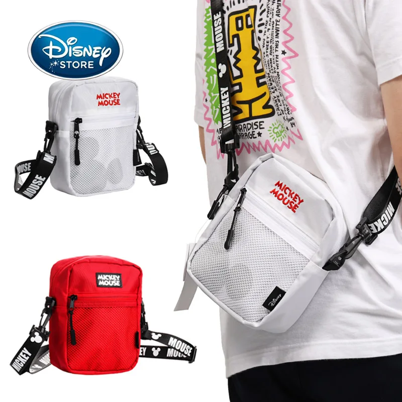 Disney Mickey Mouse Crossbody Bag Men Bags Light Canvas Shoulder Bag