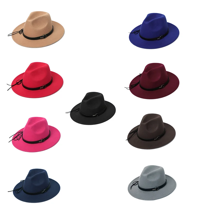 Мужская фетровая шляпа, зимние шапки с имитацией шерсти, осенняя классическая шляпа с широкими полями для женщин