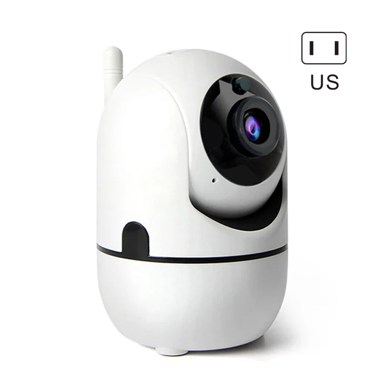 White US plug HD 1080P облачная Беспроводная ip-камера интеллектуальное автоматическое отслеживание домашней безопасности Wifi камера Hi 888 - Цвет: White US plug