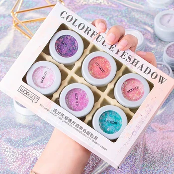 

Diamond Sparkle Dream Eye Makeup Dazzle Color Monochrome Eye shadow Cream 6pcs/set Waterproof Long lasting Shimmer Pigment