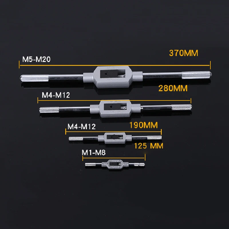 Регулируемый ручной кран гаечный ключ держатель M1-M25 резьба Метрическая ручка нарезающий расширитель инструмент Аксессуары краны