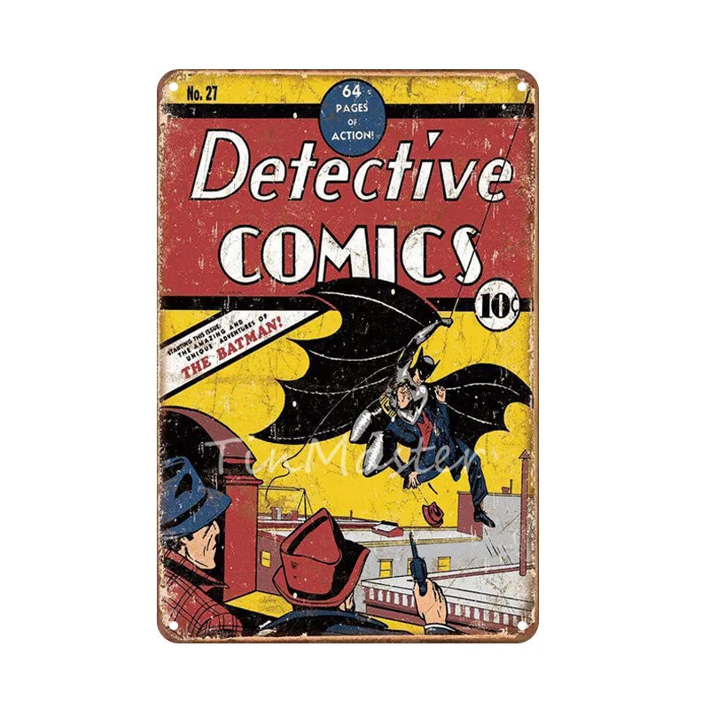 Vintage Smile Tin Signs Cartoon Bat Spider-Man Metal Sign Painting Bathroom Laundry Baby Living Room Decoration Retro Home Decor - Цвет: 20030