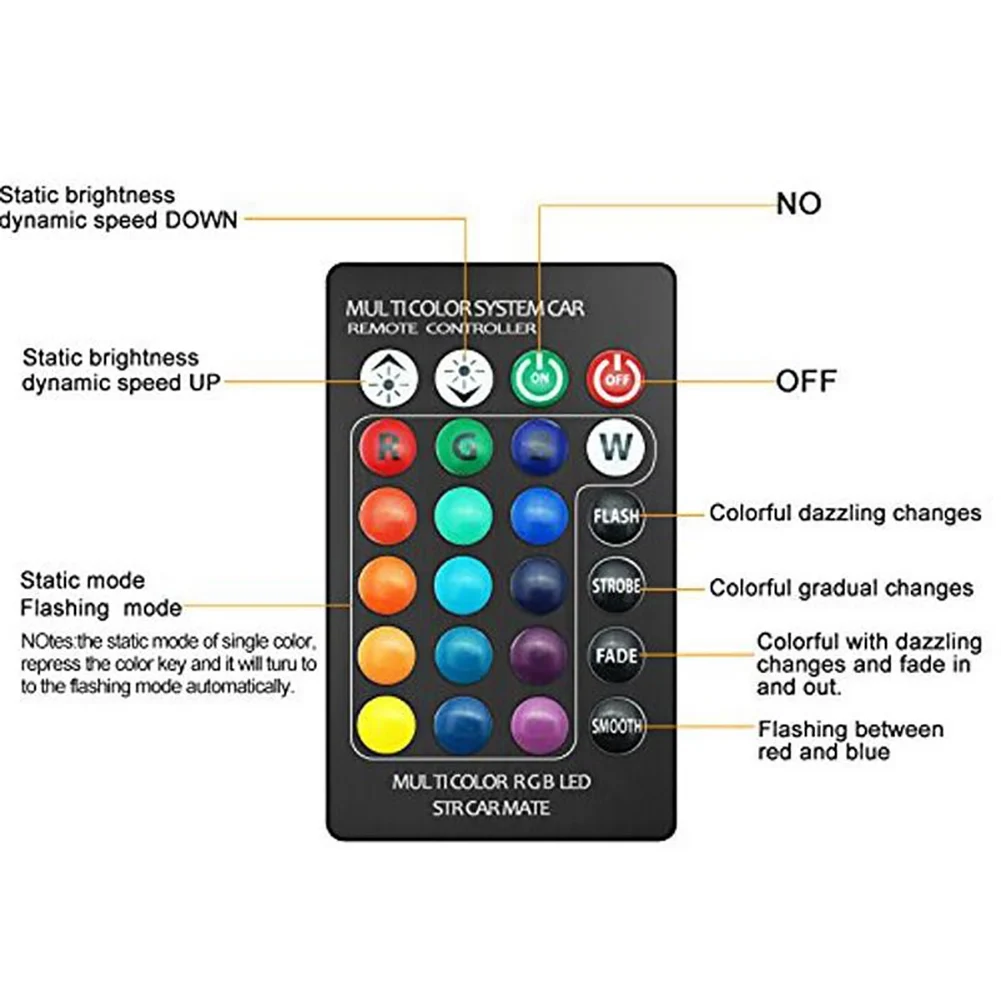 T10 6 SMD 5050 RGB светодиодный автомобильные лампы указателя поворота лампа для ламп накаливания+ пульт дистанционного управления Управление