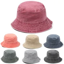 

2021 New Foldable Fisherman Hat Washed Denim Bucket Hats Unisex Fashion Bob Caps Hip Hop Men Women Panama Bucket Cap