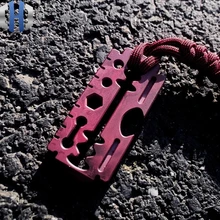 Бритва медная открывалка EDC портативная открывашка для бутылок коронка многоцелевой гаечный ключ Компас подвеска с линейкой EDC инструменты