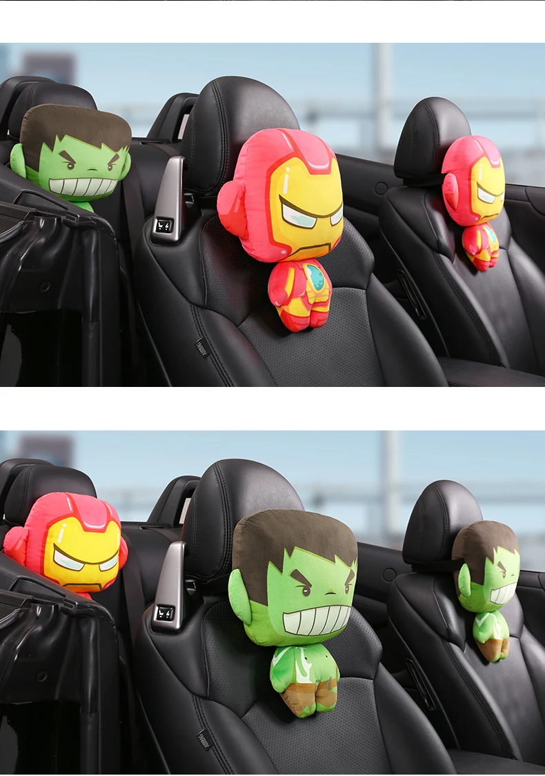 DC Marvel Fashion design Creative Cartoon car headrest car neck pillow seat pillow guard neck Pillow car upholstery Products