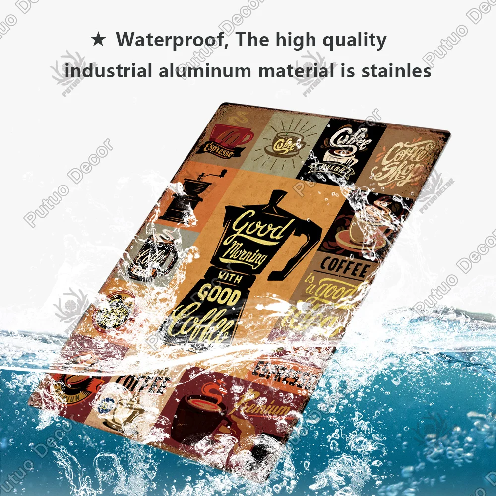 Putuo Decor Coffee Aluminum Sign Plaque Metal Vintage Metal Signs Poster Home Wall Decor for Kitchen Cafe Club Bar Decoration 4 Putuo Decor Coffee Aluminum Sign Plaque Metal Vintage Metal Signs Poster Home Wall Decor for Kitchen Cafe Club Bar Decoration 4