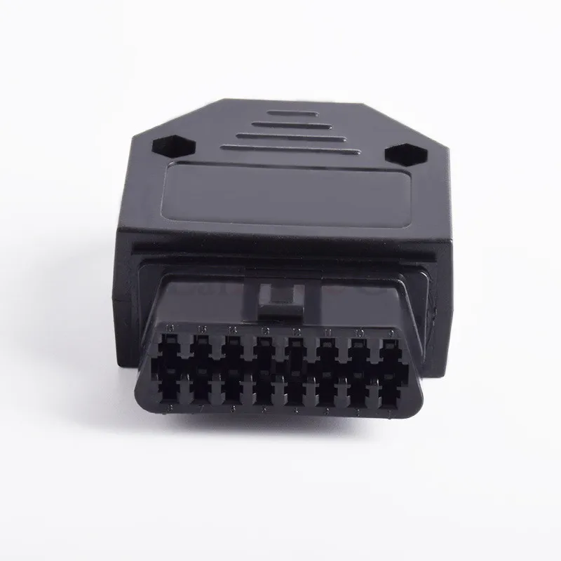 Universal OBDII OBD2 16Pin Female Connector OBD II Female Plug AdapterOBDII 16pin Connector Adaptor OBD plug + case + Screw (1)