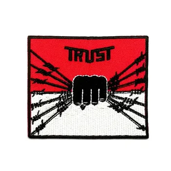 

3'' Trust Patch Sew Iron on Embroidered Hard Rock Band Music Free Shipping Jacket