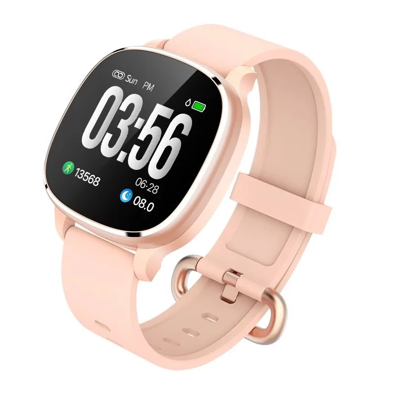 B19 Bluetooth Full Touch gps траектория браслет Сидячий напоминание в реальном времени монитор здоровья фитнес трек Смарт часы - Цвет: Розовый