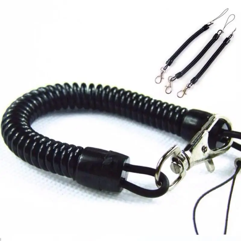 Tactical Lanyard Spring Rope Retractable Coil Stretch Keychain Men women Outdoor Hiking Camping Anti-lost Phone Key Chains Whistle Keychain Keychain Tool Tactical Keychain Keychain Carabiner Keychain Charm Key Ring