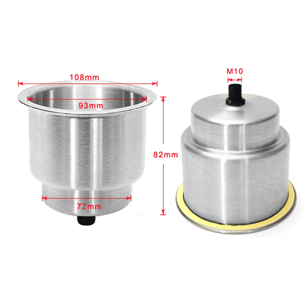 Stainless Steel Cup Drink Holder Brushed For Marine Boat RV Camper