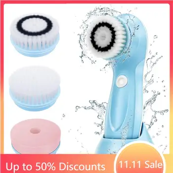 

3 in 1 Face Cleansing Brush Silicone Facial Brush Electric Wash Face Machine Deep Cleansing Pore Skin Care Waterproof Face Brush