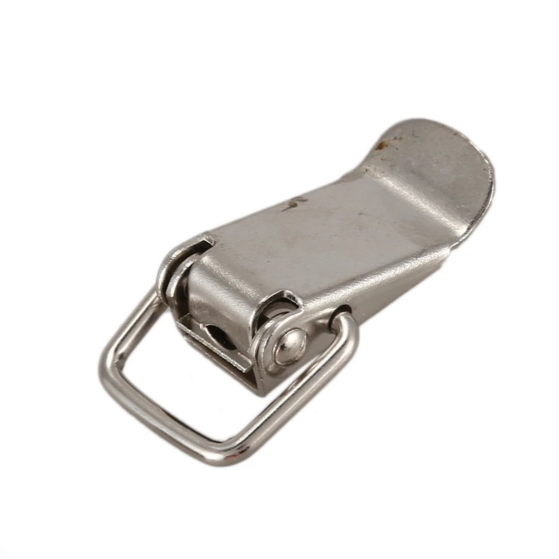 Silver Tone Metal Toggle Draw Latch Straight Loop Catch 1.6"