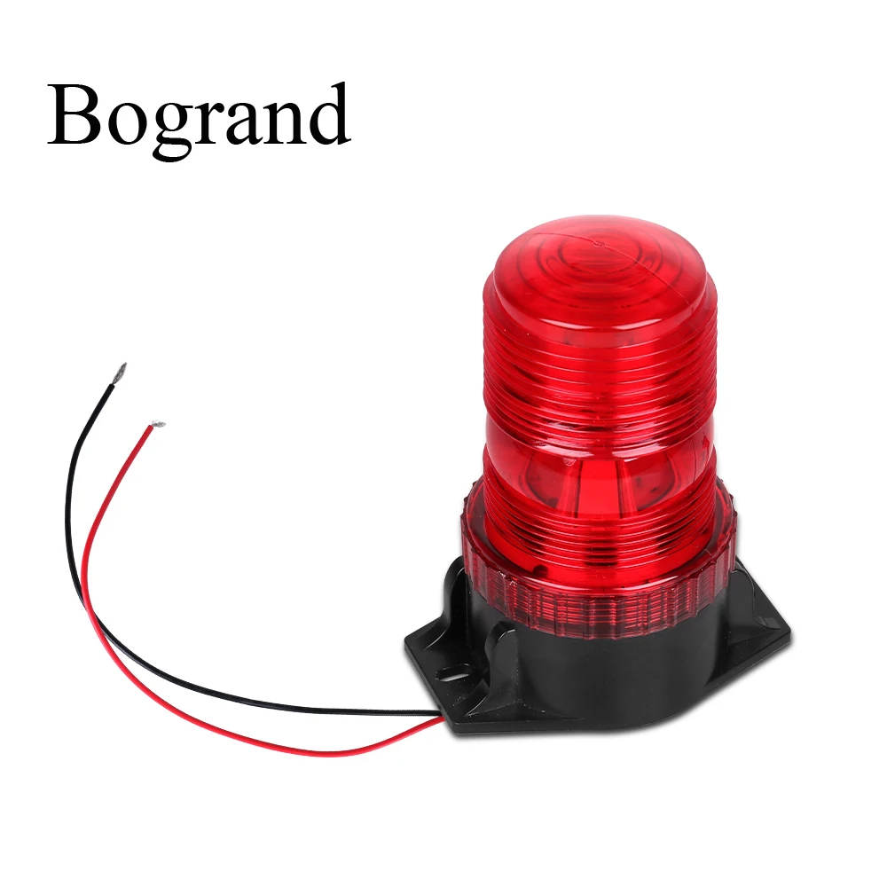 Bogrand 1224v Red Fire Led Beacon Emergency Warning Flash Light