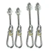 1 Pair Swing Hanger Thread Hook Playset Playground Yoga Metal Heavy Duty Seat Safety Locking Ceiling Mount 2