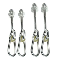 1 Pair Swing Hanger Thread Hook Playset Playground Yoga Metal Heavy Duty Seat Safety Locking Ceiling Mount 2