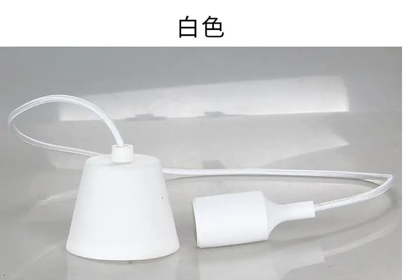 Edison Lamp Base Pendant light E27 Screw Bulb base modern Colorful Silicone led lamp base 220v lamp fitting - Цвет: F